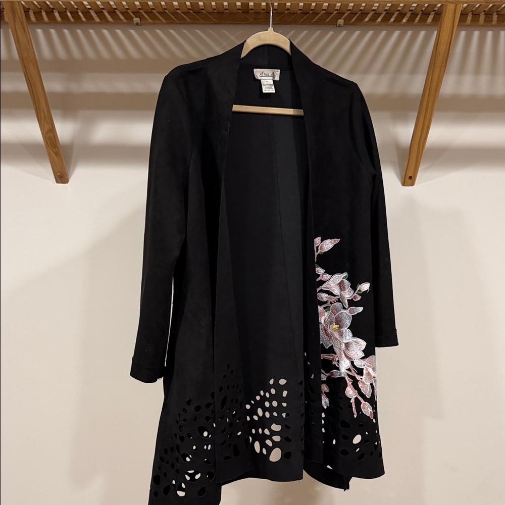 Aris A Black Floral jacket